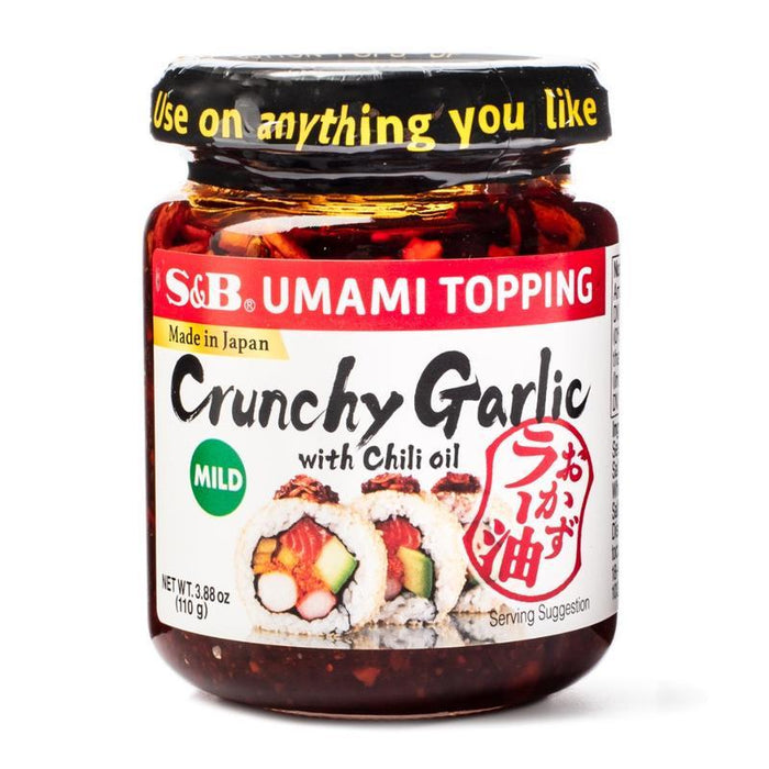 S&B Umami Topping Crunchy Garlic with Chili Oil - 3.88 oz each
