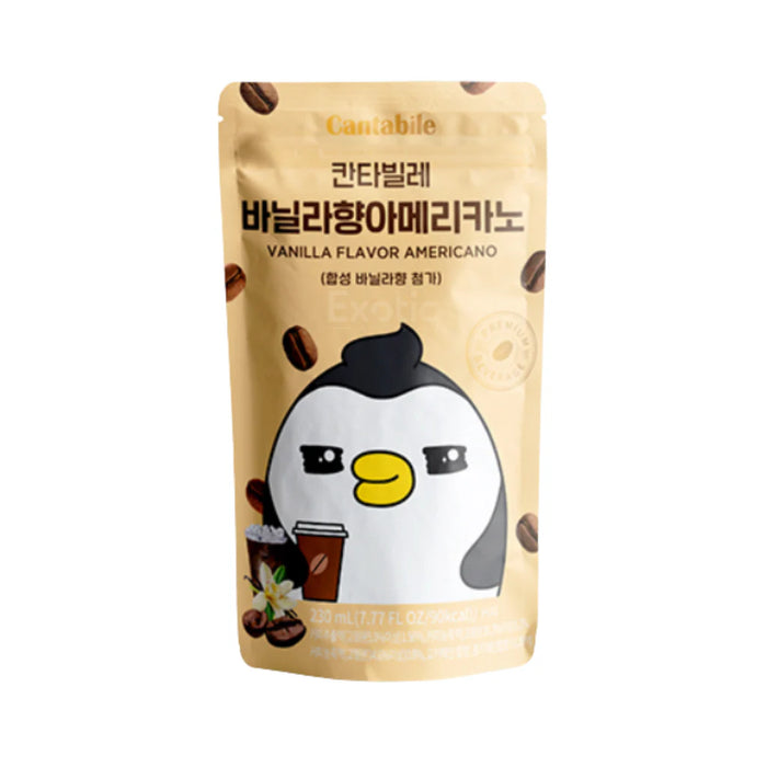Cantabile Korean Pouch Drinks - 230ml Vanilla Americano Flavor