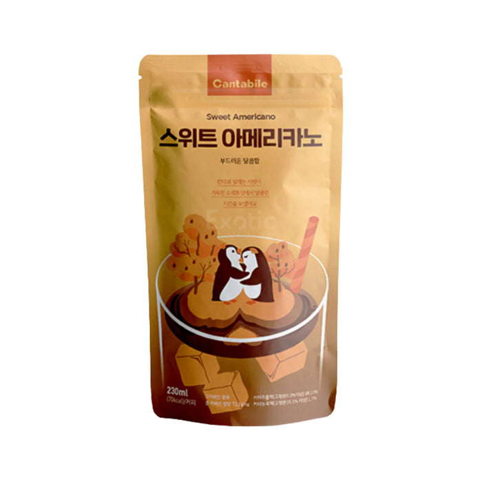 Cantabile Korean Pouch Drinks - 230ml Sweet Americano Flavor