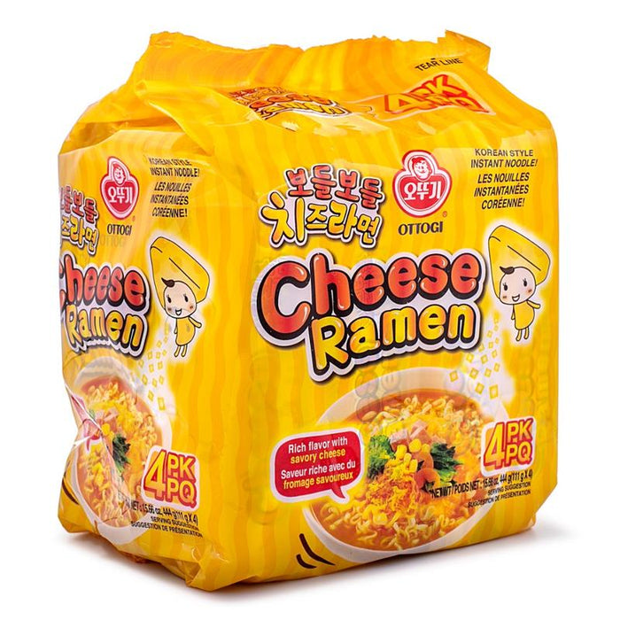 Ottogi Cheese Ramen 4pk - Creamy Korean Instant Noodles Food Pansit Chewy