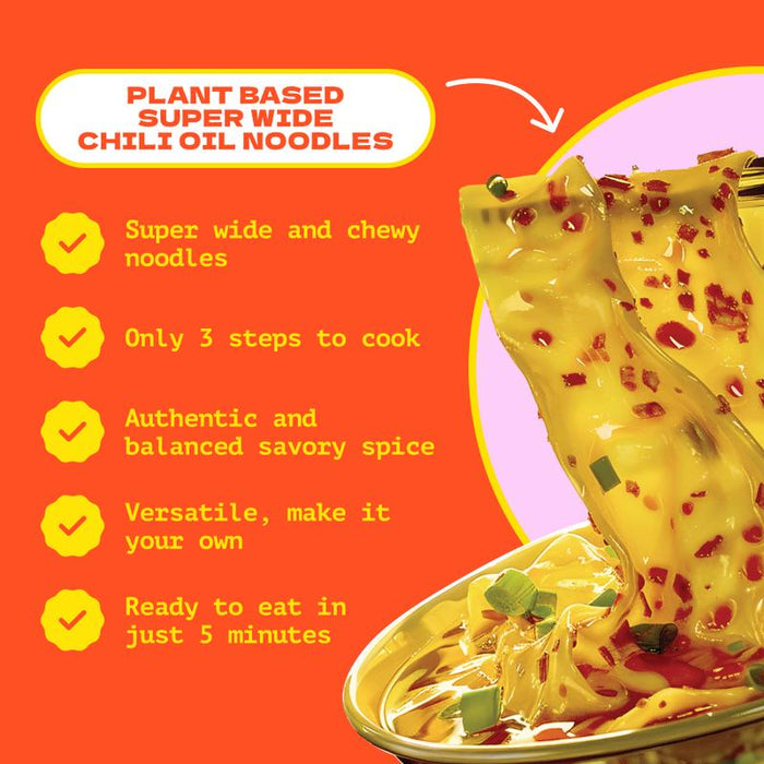 SAYLALA Super Wide Chili Oil Noodles | Instant Ramen - 440g