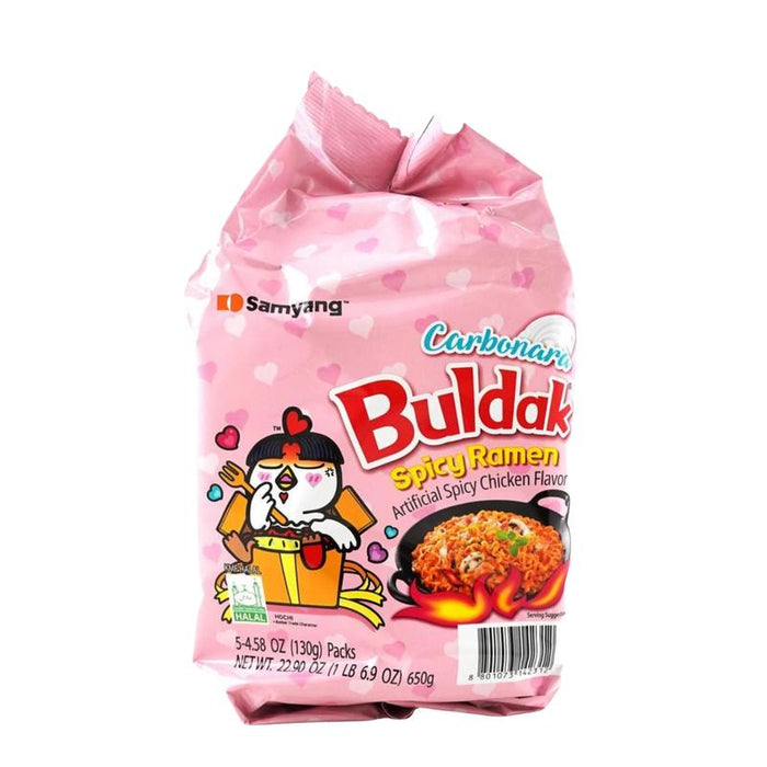 Samyang Buldak Ramen Carbonara Hot Chicken Flavor 1 bag 5pack Halal Instant Food